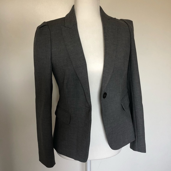 Gray Fitted Blazer - Picture 4 of 5